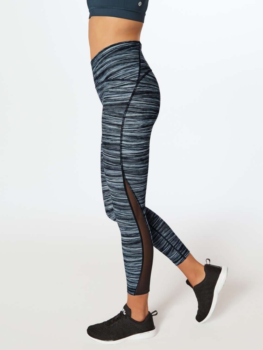 Lululemon 6 Train Times 7/8 Running Pant 25" High-Waist Leggings Stripped
